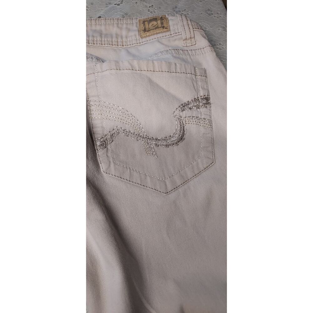VTG Y2K l.e.i. Sophia Hipster Flare Low Rise Khaki Jeans Size 5 - Picture 4 of 15